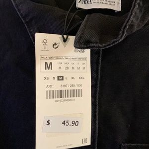 ZARA Black Jean romper